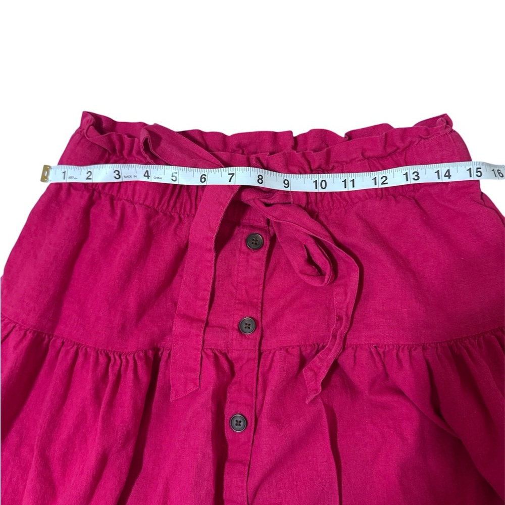 Universal Thread Fuchsia Button-Down A-Line Skirt - image 4